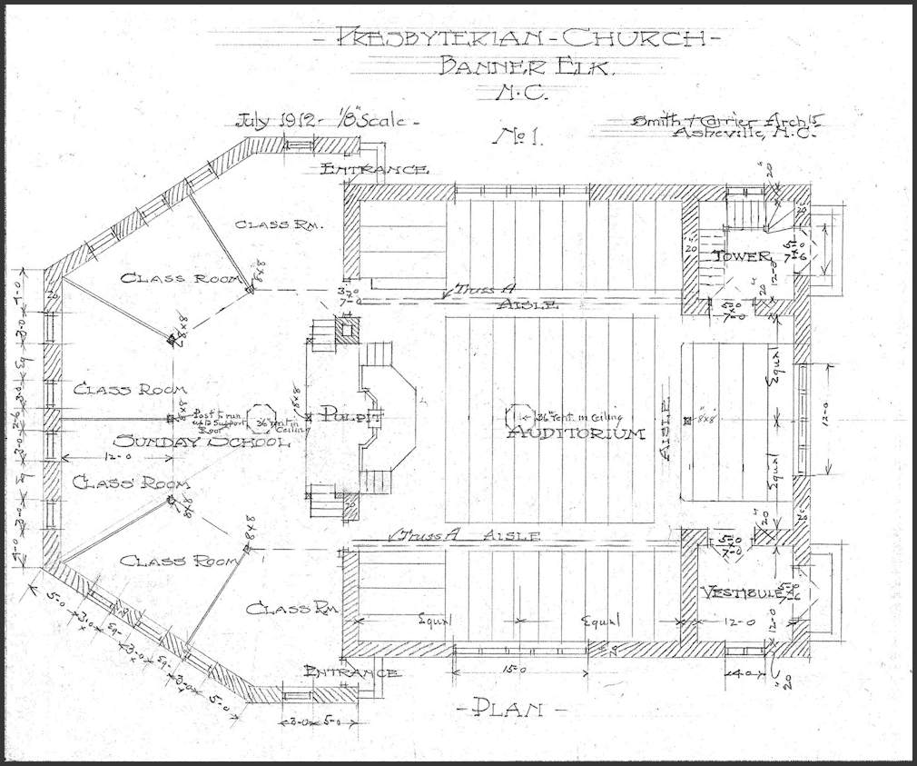 Banner Elk Presbyterian Church Blueprints