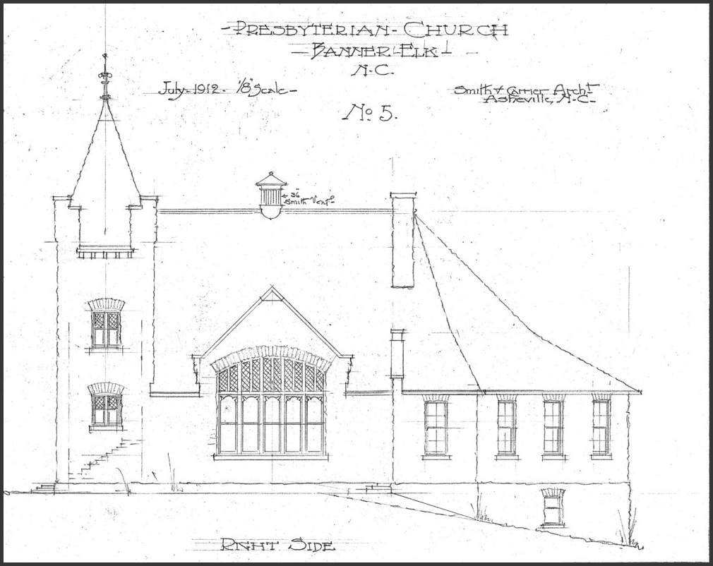 Banner Elk Presbyterian Church Drawing